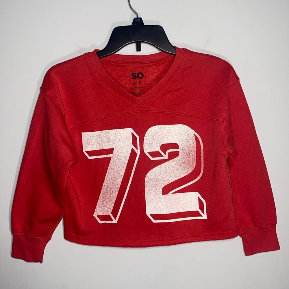 SO Red V-Neck Sweatshirt